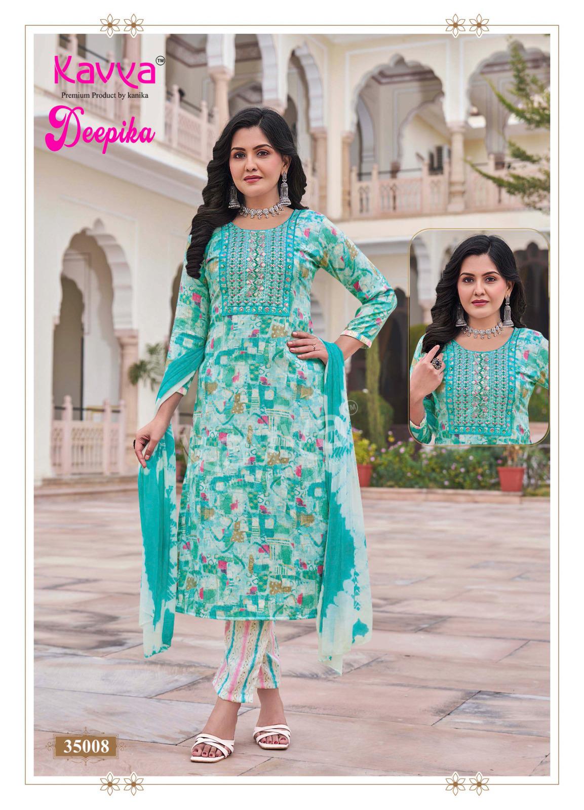 Deepika Vol 35 By Kavya Straight Kurti With Bottom Dupatta Suppliers In India